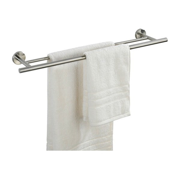 Zidni držač za ručnike od nehrđajućeg čelika u mat srebrnoj boji Bosio – Wenko-image-1