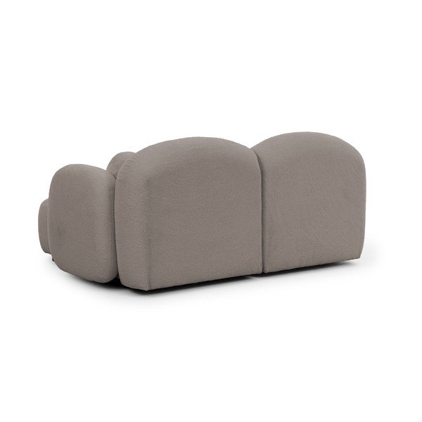 Siva kutna garnitura od bouclé tkanine (s desnim kutom/s ležaljkom) Orbit – Ropez-image-3