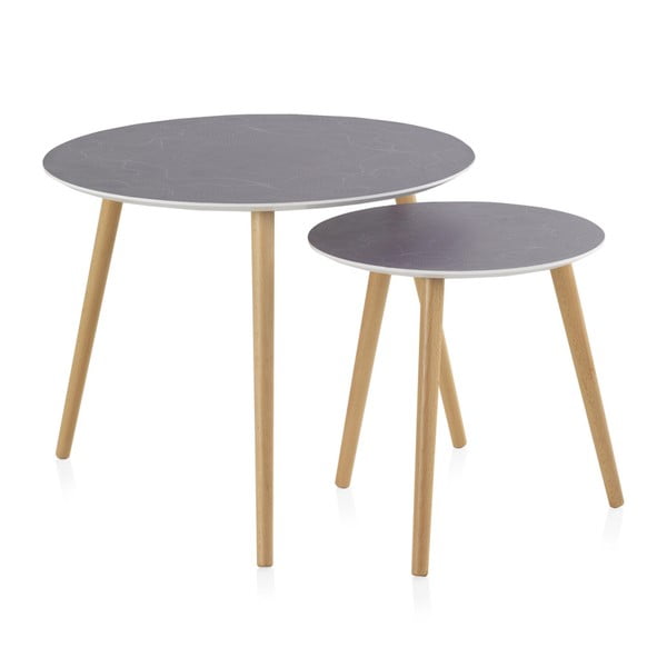 Set od 2 stolića za kavu u nordijskom stilu Geese Grisso, ⌀ 60 cm