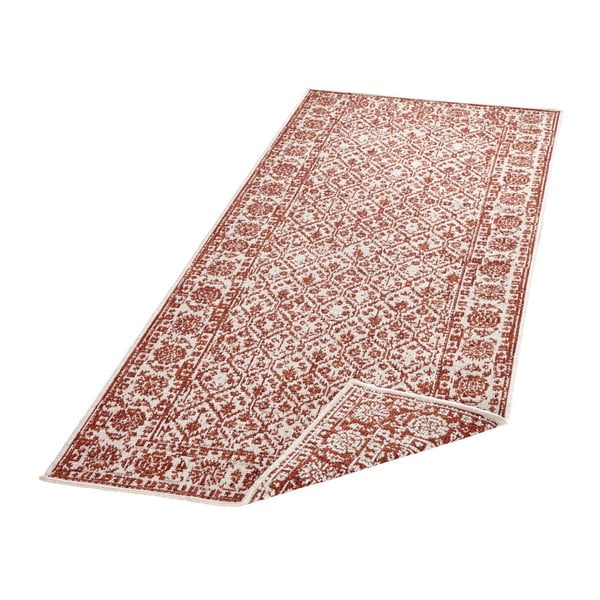 Dvostrani tepih s crvenim uzorkom prikladan za vanjski bougari Curacao, 80 x 150 cm-image-2