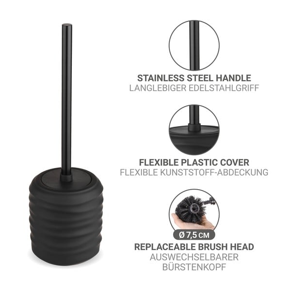 Crna keramička WC četka Illana – Wenko-image-2