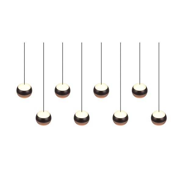 Crna/u bakrenoj boji LED viseća svjetiljka s metalnim sjenilom Orbit – Trio Select-image-1