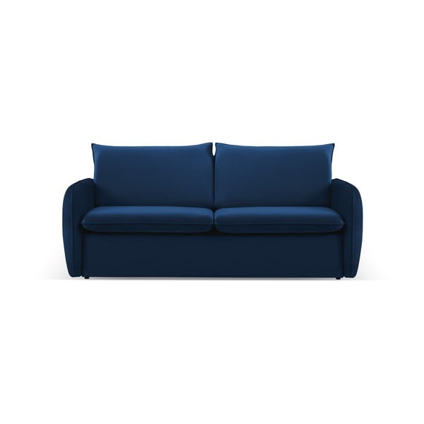 Tamno plava baršunasta sklopiva sofa 194 cm Vienna – Cosmopolitan Design