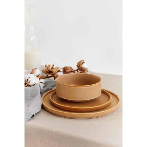 Set od 18 komada ciglasto narančastog posuđa od kamenine Bonami selection Malia-image-1