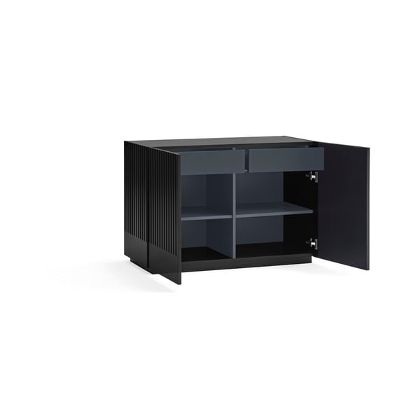 Crna niska komoda 100x70 cm Doric – Teulat-image-3