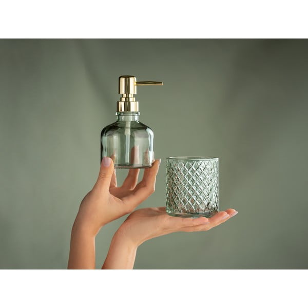 Mentol zeleni stakleni dozator sapuna 200 ml Atessa – Wenko-image-2