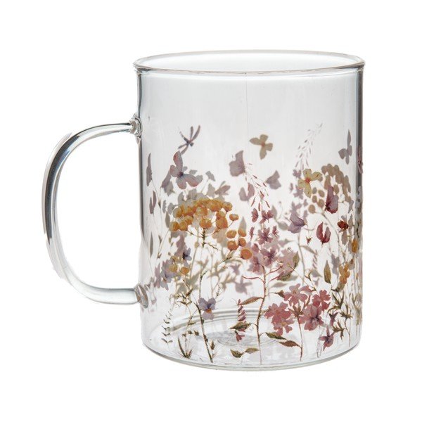 Staklena šalica 410 ml Flowers – Dakls