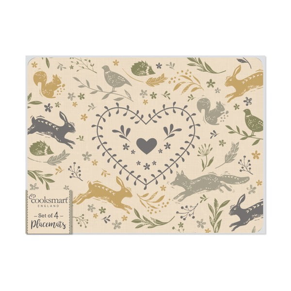 Podmetač od pluta 4 kom 29x21 cm Woodland - Cooksmart ®-image-2