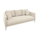 Krem sofa od šenila 200 cm Freya – Ropez