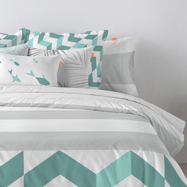 Set od 2 pamučne jastučnice Blanc Zigzag-image-1