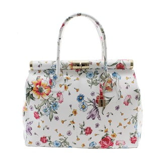 Cvjetna kožna torbica Chicca Borse Daisy