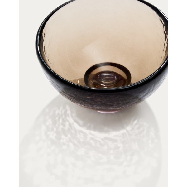 Smeđa staklena zdjelica Sileia – Kave Home-image-1