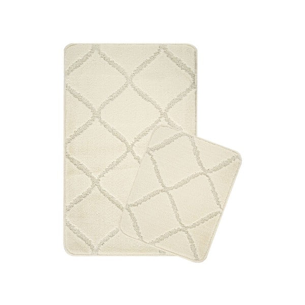 Krem kupaonske prostirke u setu 2 kom 50x80 cm Cizgili – Foutastic