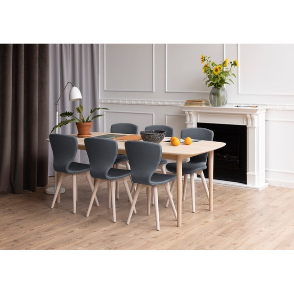 Blagovaonski stol na razvlačenje s pločom u dekoru hrasta 210x100 cm Aston - Actona-image-1