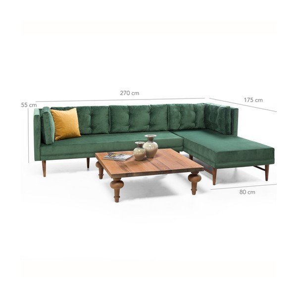 Zelena sofa desni kut Balcab Home Amalia-image-2