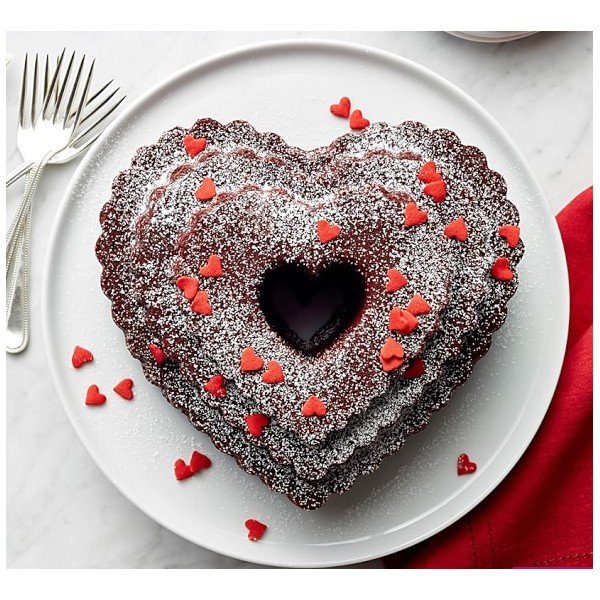 Kalup za tortu svijetlosmeđe boje Nordic Ware Hearts, 2,8 l-image-3