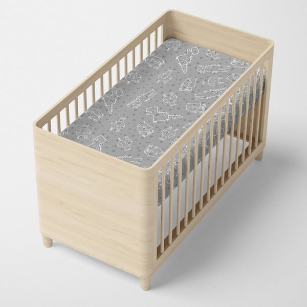 Dječja pamučna plahta Moshi Moshi Best Buddies, 60 x 120 cm-image-1