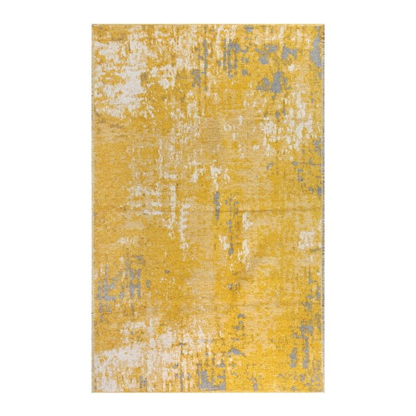 Dvostrani žuto-sivi tepih Vitaus Dinah, 77 x 200 cm