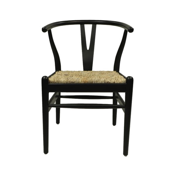 Crna blagovaonska stolica od mahagonija Wishbone - HSM collection