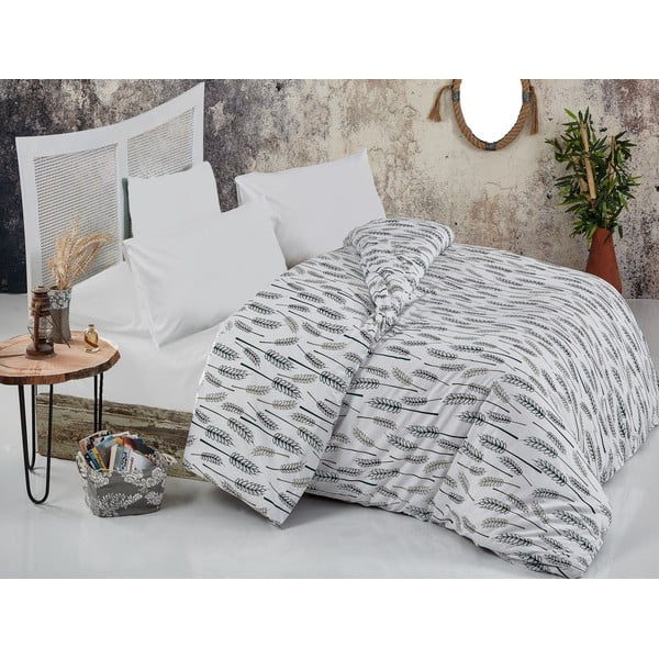Bijela pamučna posteljina za bračni krevet 200x200 cm Asir – Mijolnir