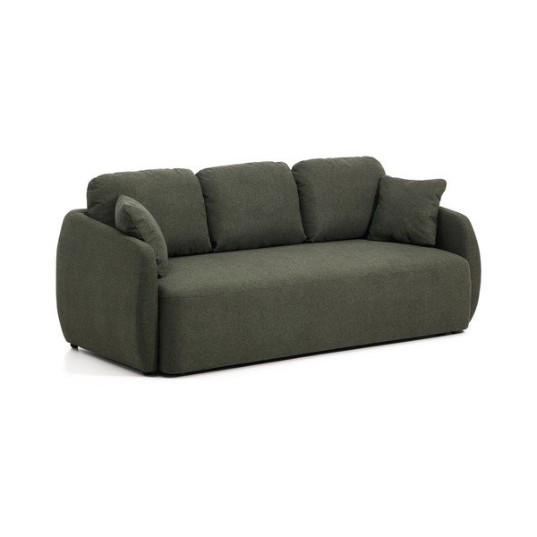 Tamno zelena sklopiva sofa od šenila 218 cm Laira – Kave Home-image-2