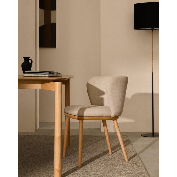 Bež podstavljena blagovaonska stolica Ciselia – Kave Home-image-1