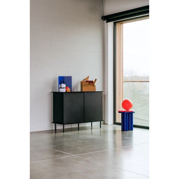 Crna komoda s rupom za kabele 120x88x50 cm Suumo – noo.ma-image-1