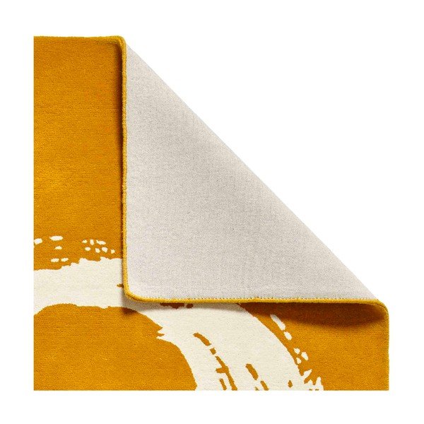 Senf žuti tepih od vune Think Rugs Elements Circle, 120 x 170 cm-image-4