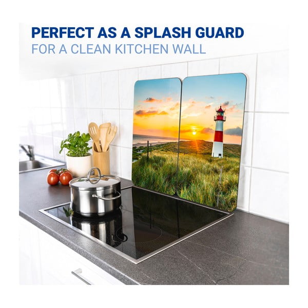 Poklopci za štednjak od kaljenog stakla u setu od 2 komada 52x30 cm Lighthouse - Maximex-image-4