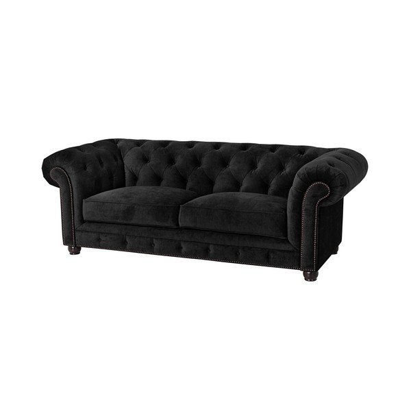 Crna sofa Max Winzer Orleans Velvet, 216 cm-image-1