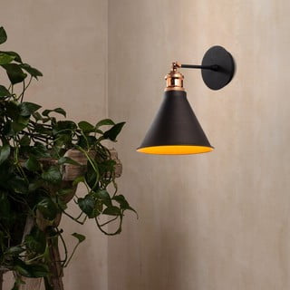 Crna zidna lampa ø 20 cm Berceste – Opviq lights