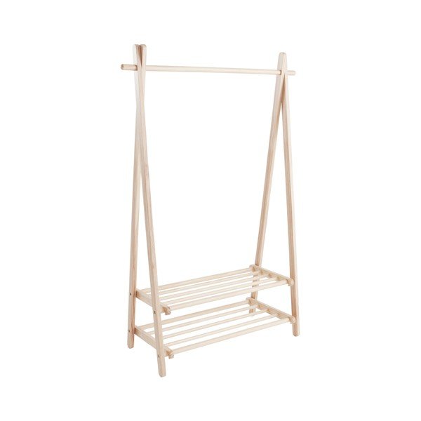 Stalak za odjeću od masivnog bora u svijetloj prirodnoj boji 100x150x41 cm Cole – Jotex-image-2