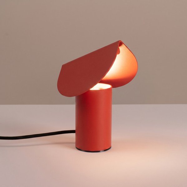 Crvena LED stolna lampa aluminijska (visina 15 cm) BISCUIT – Thoro-image-2