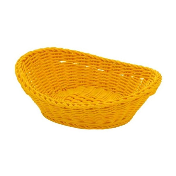 Ovaler košara žuta, 23,5x16x6,5 cm