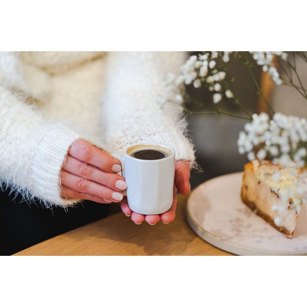 Bijele šalice u setu 2 kom za espresso od kamenine 80 ml Fuori – Vialli Design-image-4