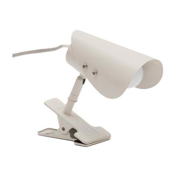 Svijetlo siva metalna stolna lampa s hvataljkom (visina 16 cm) Jula – Kave Home