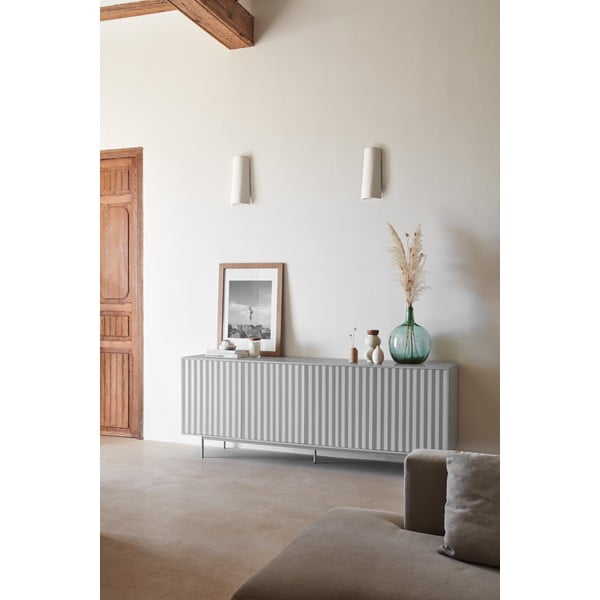 Siva niska komoda 211x80 cm Sierra – Teulat-image-1
