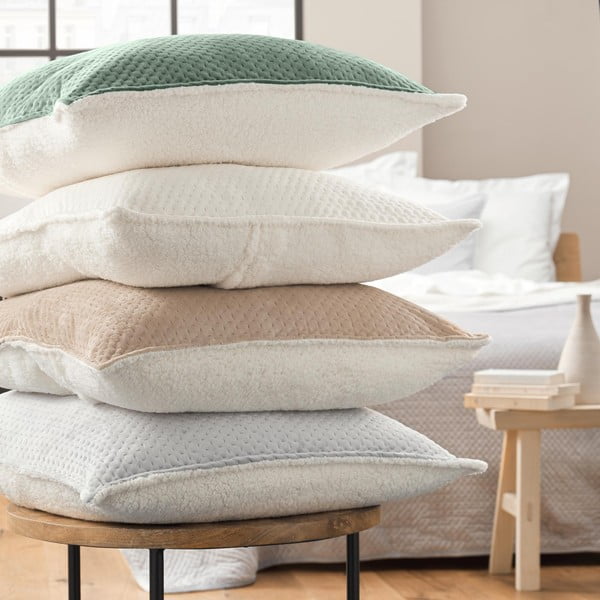 Zeleni set prekrivača i jastučnice od sherpa flisa 220x240 cm Mylene – douceur d'intérieur-image-2