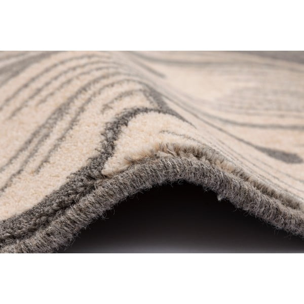 Sivi/bež vuneni tepih 200x300 cm Thea anthracite – Agnella-image-2