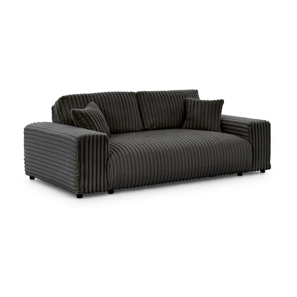 Tamno siva sofa od samta 213 cm Justin – Ropez