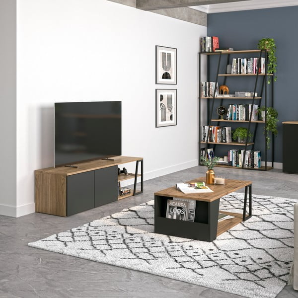 Stolić za kavu s pločom u dekoru oraha 100x55 cm Albi - TemaHome-image-1