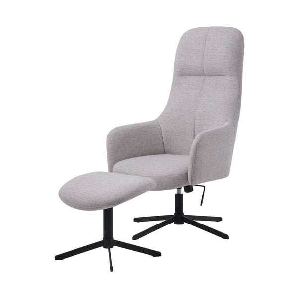 Svijetlo siva fotelja za opuštanje Manning – Unique Furniture