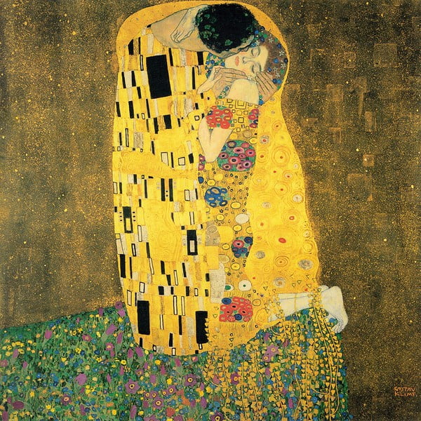 Reprodukcija slike Gustava Klimta - The Kiss, 40 x 40 cm