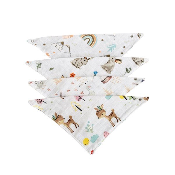 Bijeli podbradak od muslina u setu od 4 kom Mila - Lydia&Co