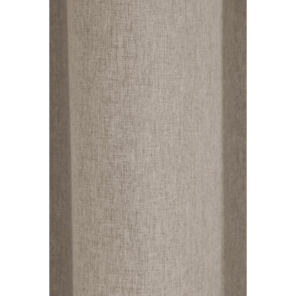 Smeđa zavjesa 135x245 cm Len Uni – Sehlbach-image-1