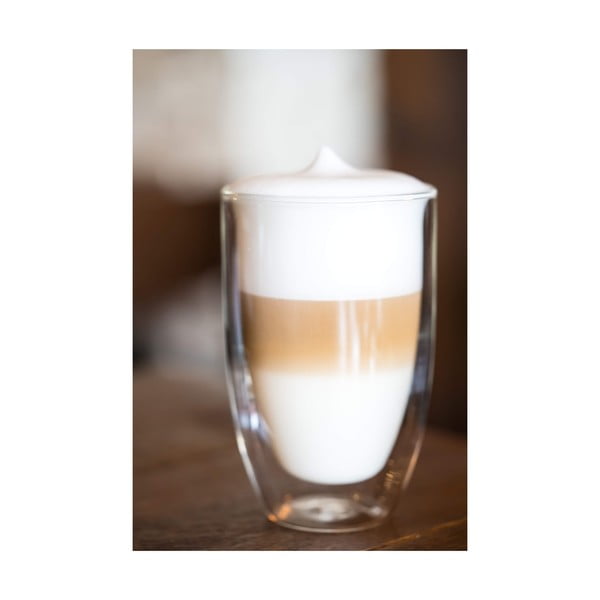 Staklene šalice u setu 6 kom s dvostrukom stijenkom/za latte 350 ml – Vialli Design-image-2