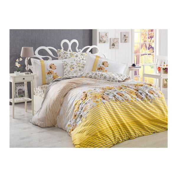 Posteljina s posteljinom za krevet od pamučnog poplina Fiesta, 200 x 220 cm