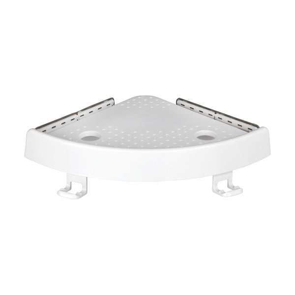 Bijela kutna samonosiva plastična kupaonska polica Quick-Fit - Allstar-image-2