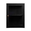 Crna metalna viseća vitrina 45x60 cm Carmel – Unique Furniture