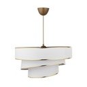 Bijela/u zlatnoj boji viseća svjetiljka s tekstilnim sjenilom ø 40 cm Couper – Opviq lights